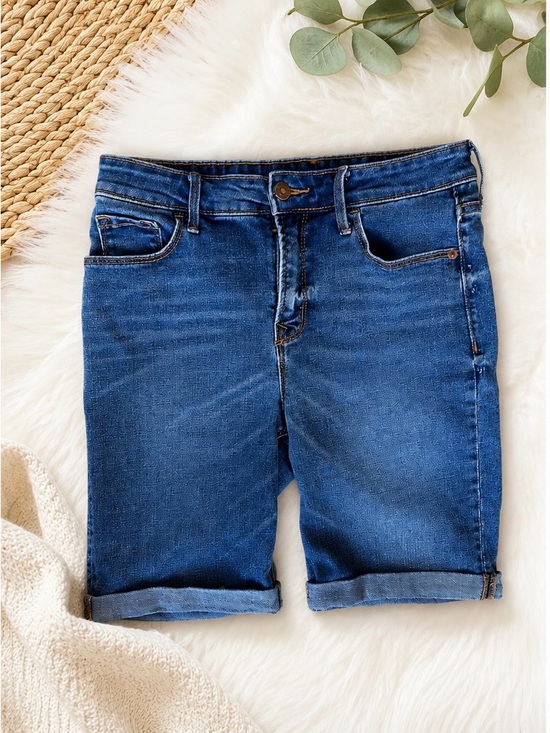 Old Navy Pants - Old Navy Dark Blue Denim Bermuda Shorts